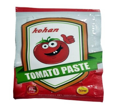 Flat sachet tomato paste